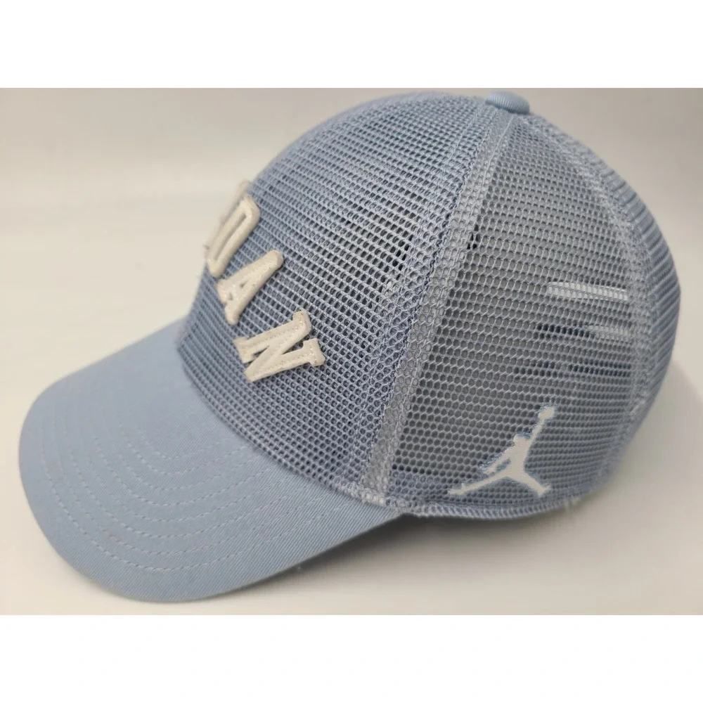 Air Jordan Jumpman‎ S-M Full Mesh Trucker Snapback Hat Cap Basketball Blue White